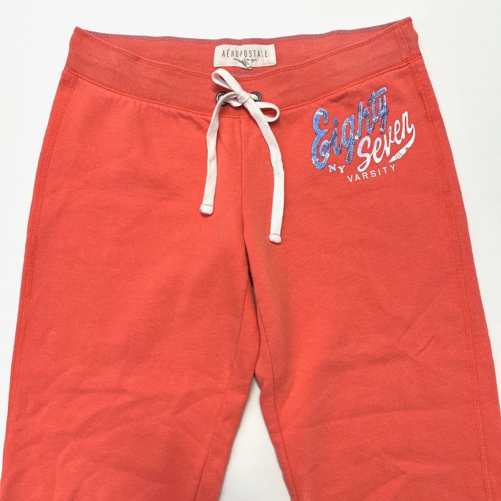 Aeropostale NYC Womens Medium Loungewear Coral Capri Sweats, Aero Womens 457 - Picture 2 of 9